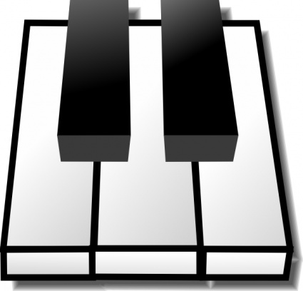 Wavy Piano Keys Clipart - Free Clipart Images