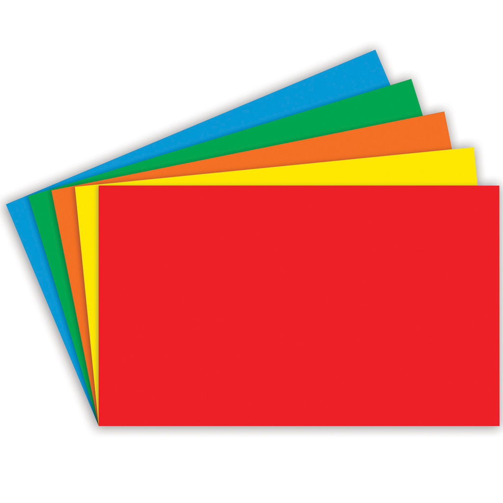Index Cards Blank, Assorted Colors