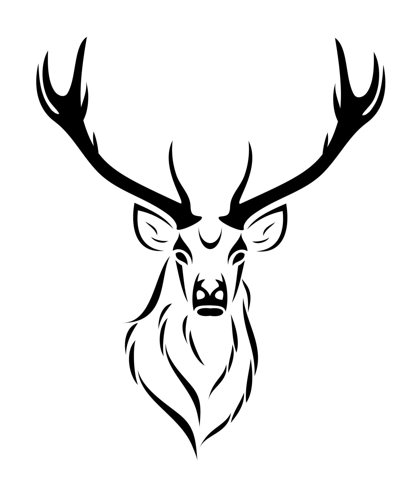 Drawings Of Deer Skulls