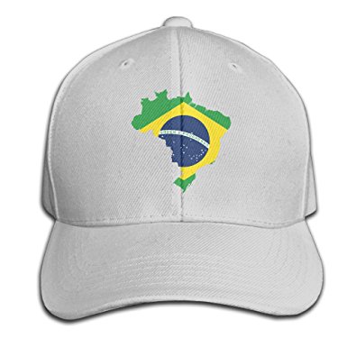 Unisex Cool Brazil Flag And Outline Adjustable Snapback Baseball ...