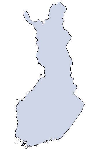 Outline map of Finland - Globitude