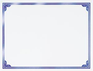 Classic Blue Foil Certificate Border - A4 Foil Stamped ...