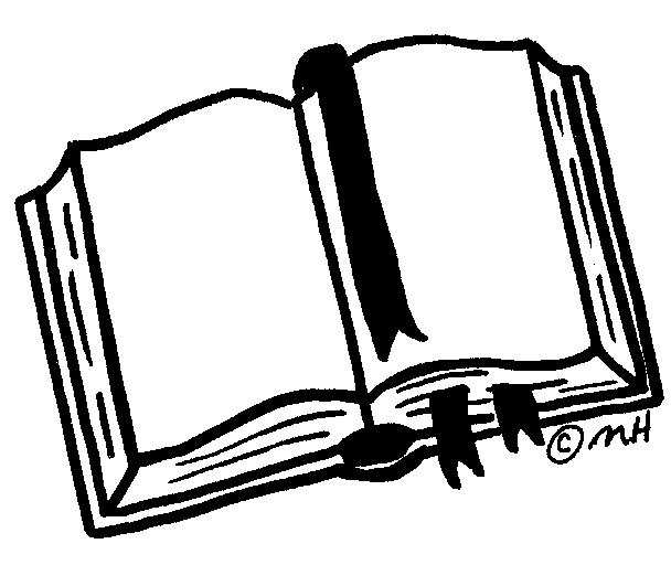 598 views Simple open book clipart black and white