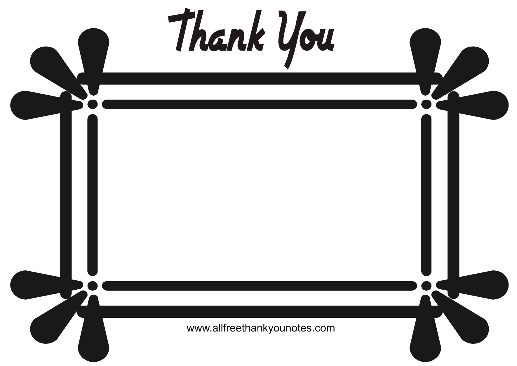 Thank You Black And White Clipart