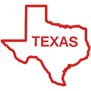 Amazon.com - Texas State Outline Decal Sticker (Red, 4 inch)