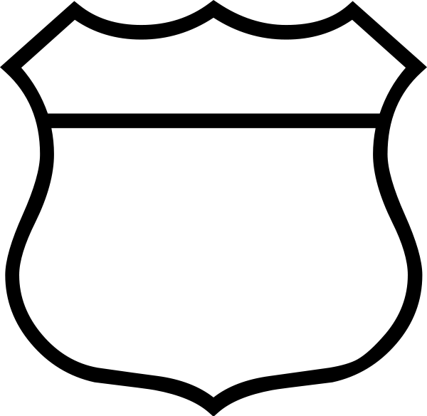 Police badge outline clipart