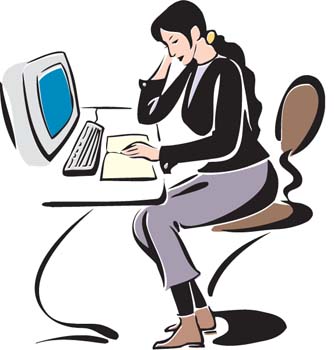 Hard working person clipart