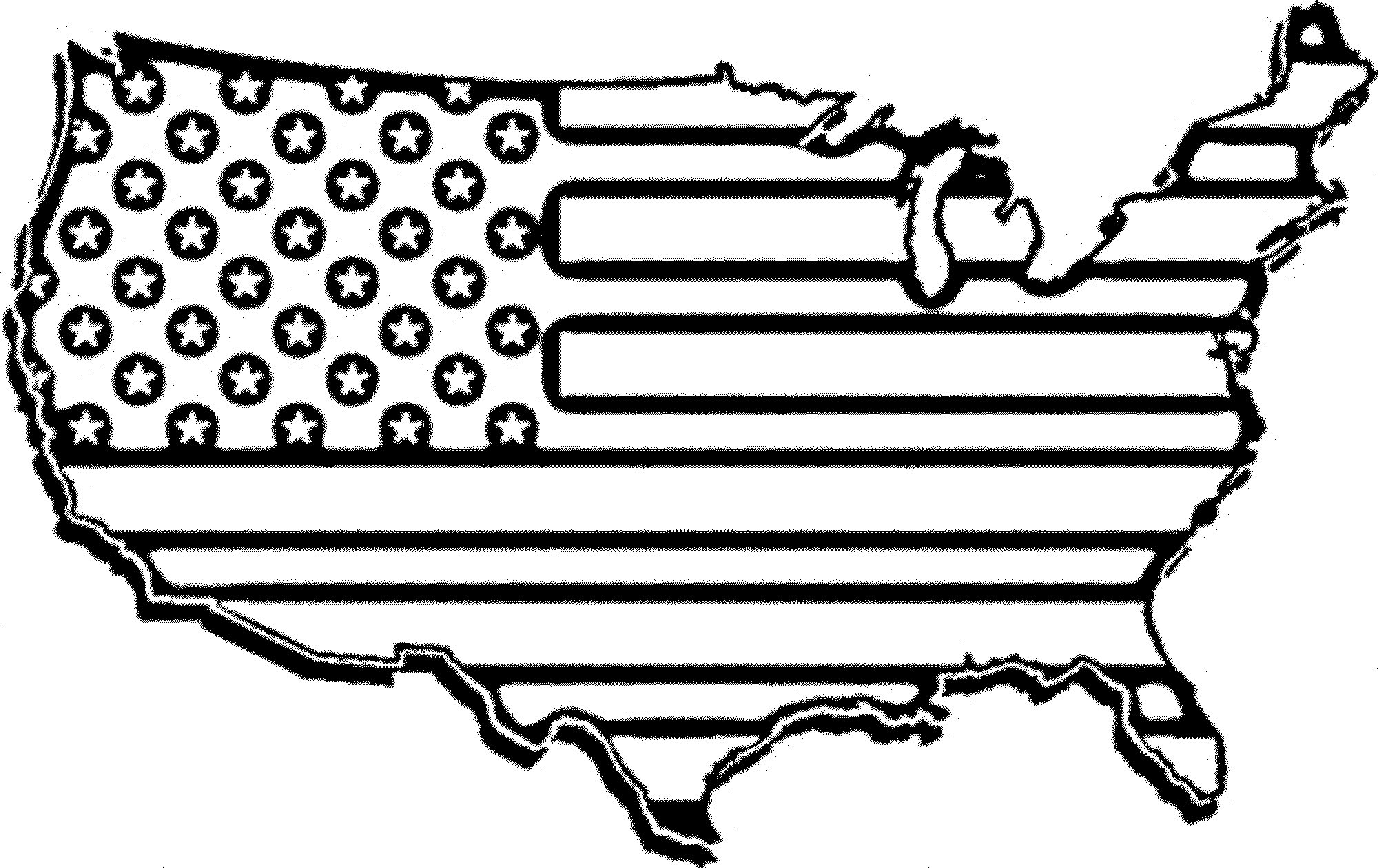 American Flag Clipart To Color