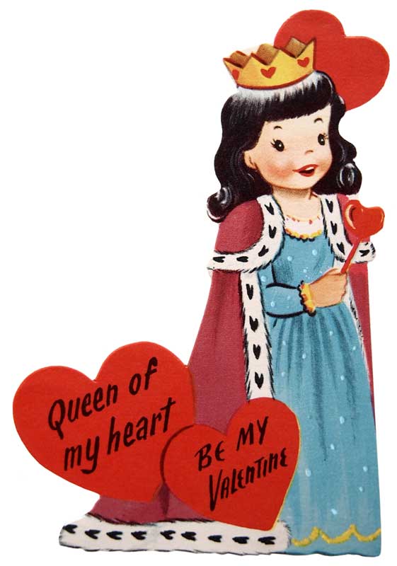 Vintage Queen of Hearts Children's Valentine Printable Card ...