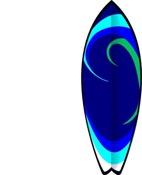 Cartoon Surfboard Clipart