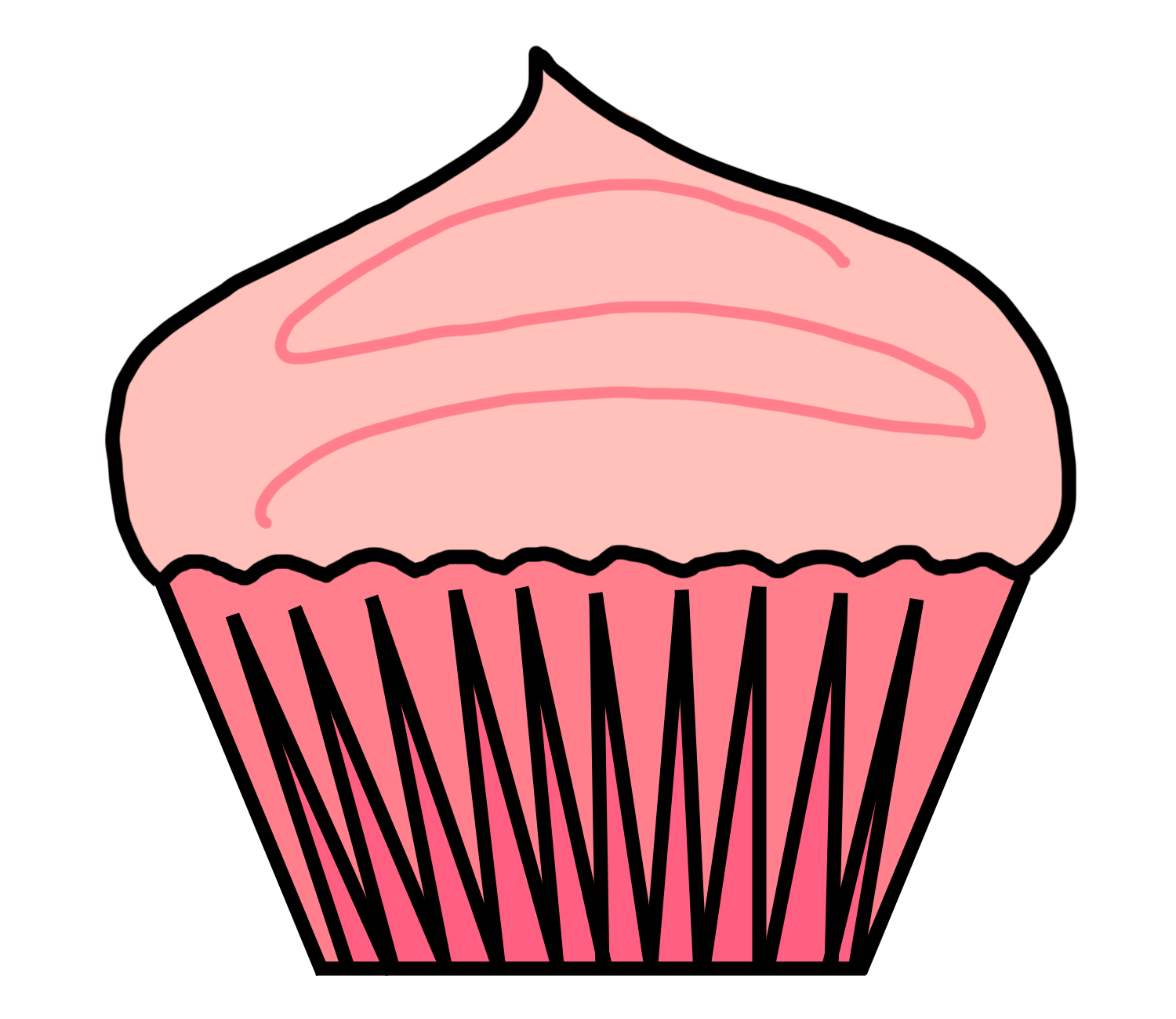 Cupcake drawing clipart