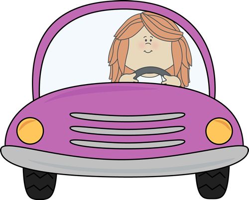 Driving a car up a wall clipart