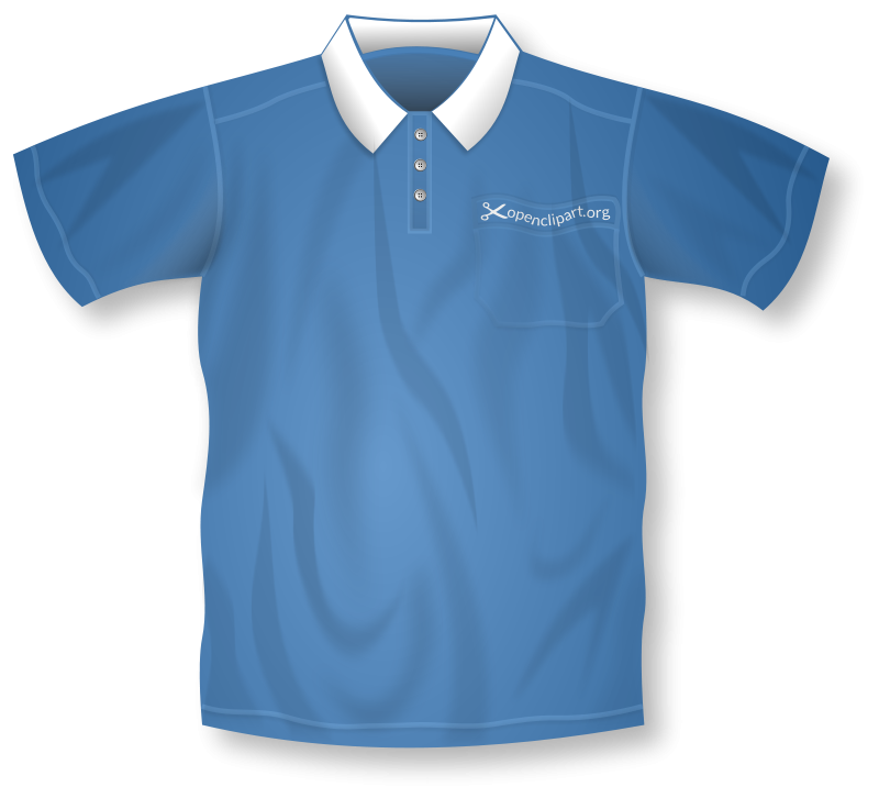 Clipart - Blue Polo Shirt Remix