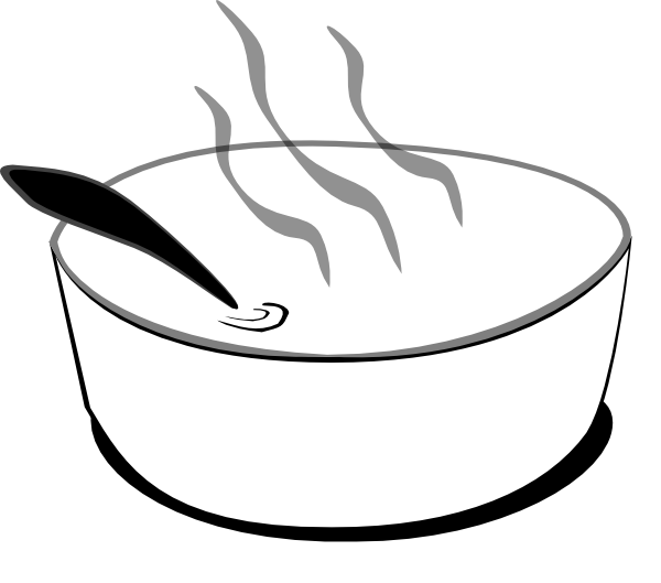 Flying Soup Bowl In Gray Scale - Attempt3 clip art - vector clip ...