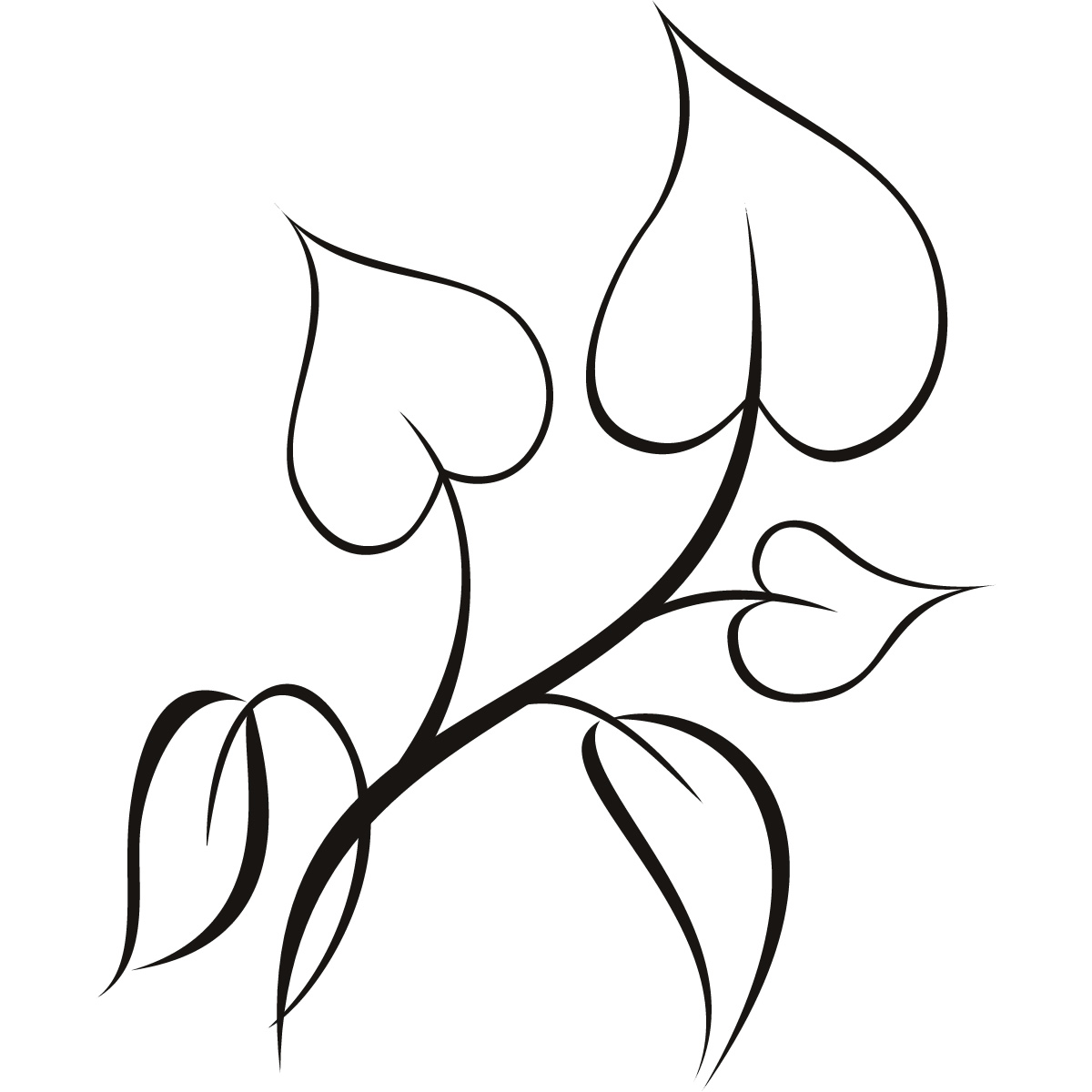 clipart leaf line - photo #45