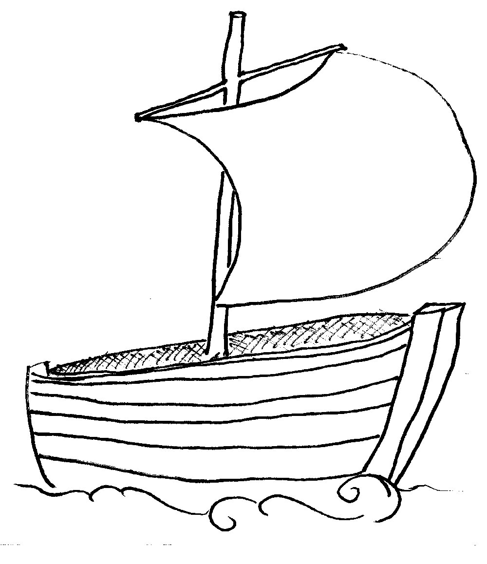 fishing boat clipart black white - photo #30