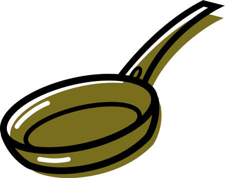 Stock Illustration - Illustration of a frying pan