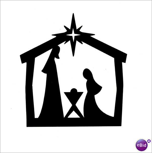 christmas crib clipart - photo #48