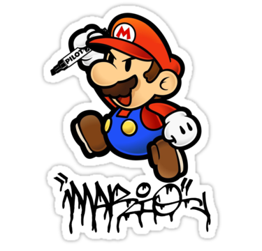 Super Mario does Graffiti" Stickers by SlyFox | Redbubble