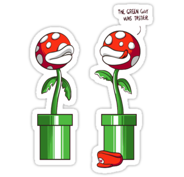 Super Mario Hungry Plants" Stickers by FrostyAntler | Redbubble