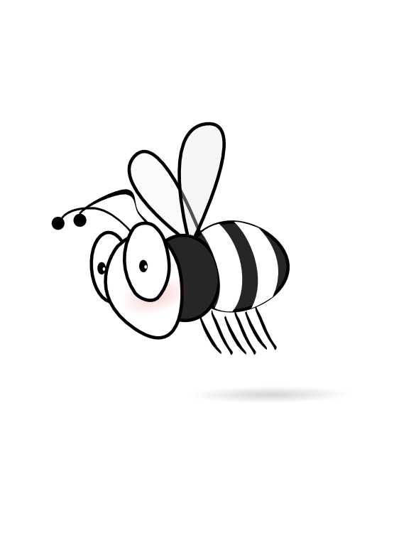 Bee 20 Black White Line Art Scalable Vector Graphics SVG Inkscape ...