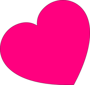 Tilted Heart Pink clip art - vector clip art online, royalty free ...