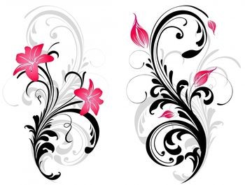 Swirl Flower Tattoo Designs