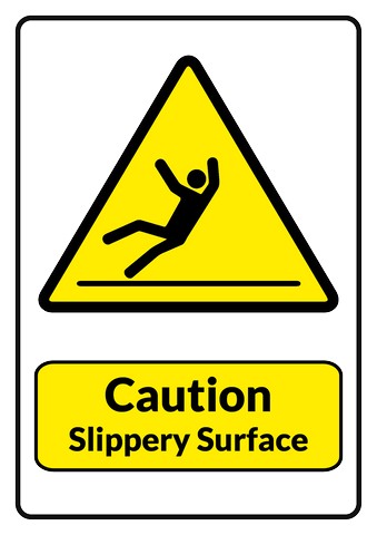Slippery Surface sign template, How to print Slippery Surface sign ...