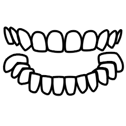 Drawing cartoon teeth