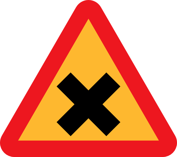 Cross Traffic Sign - ClipArt Best