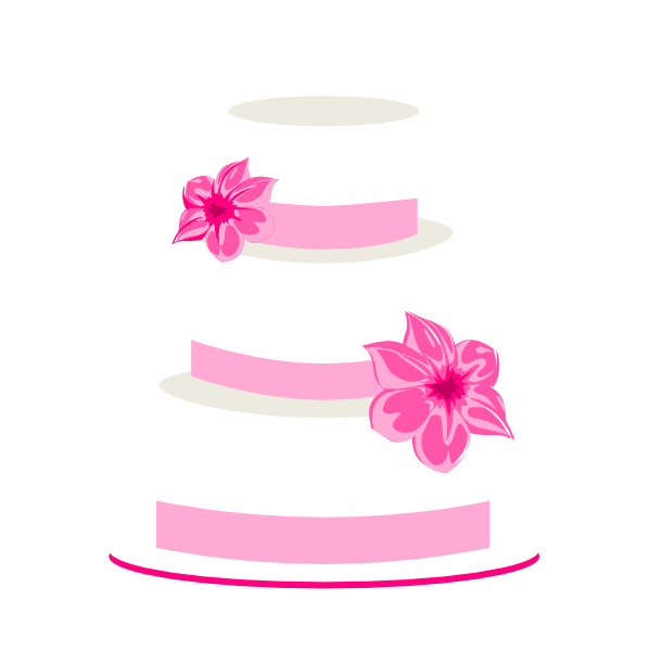 Pink Wedding Cake Clipart