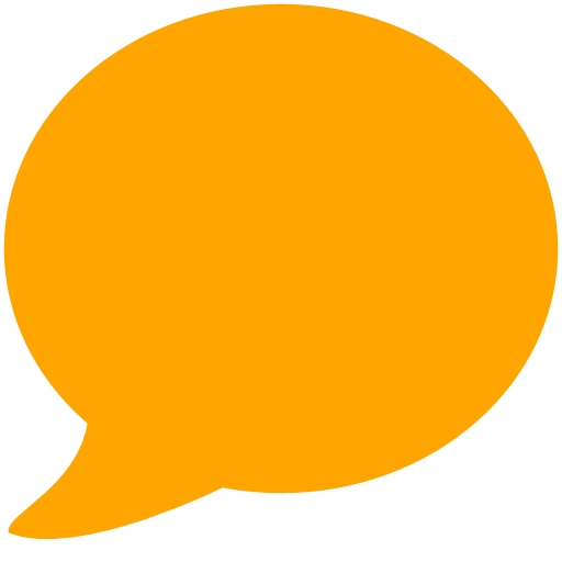 Free orange speech bubble icon - Download orange speech bubble icon
