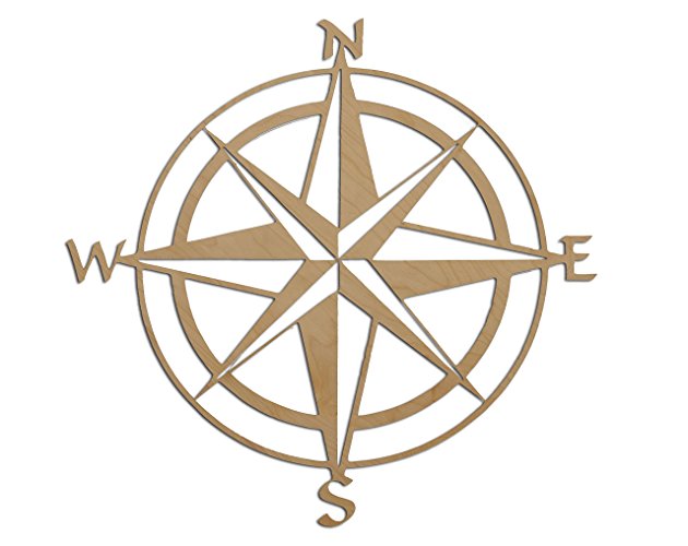 Amazon.com: Nautical Themed Map Compass Rose 24" - NSEW - North ...
