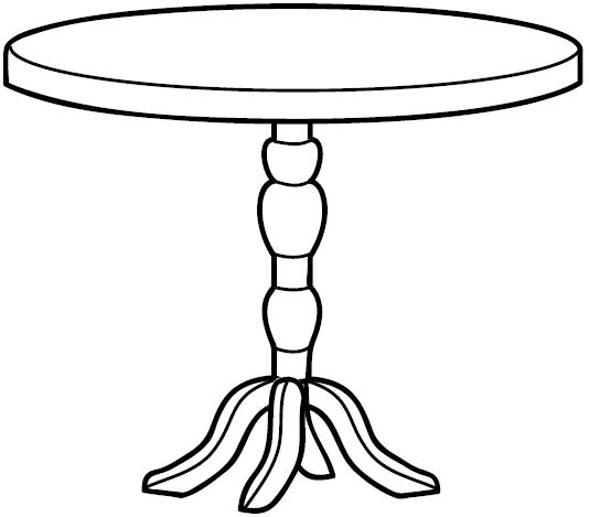 Table-clip-art-3 – ColoringPagehub