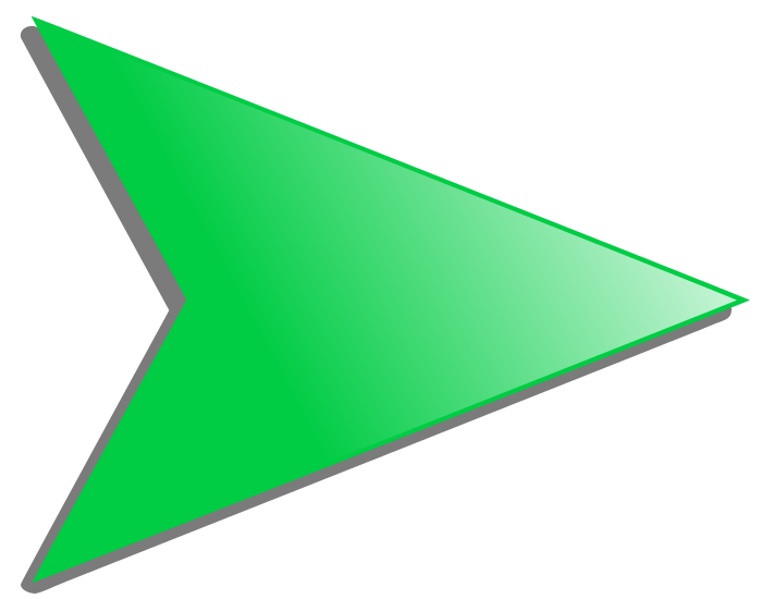 Green arrow point clipart