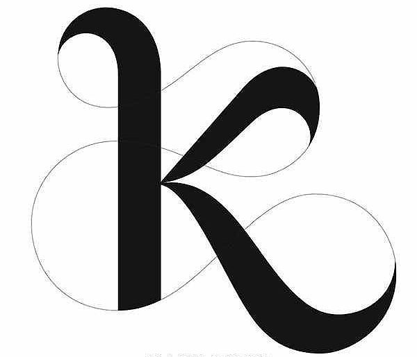 Fancy letter k clipart