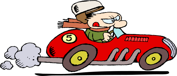 Speeding car clip art