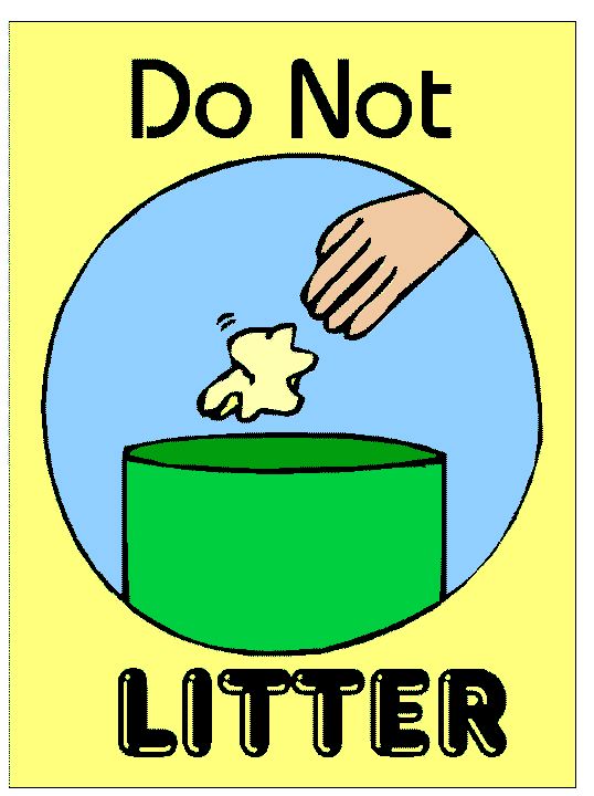 No Littering Clipart