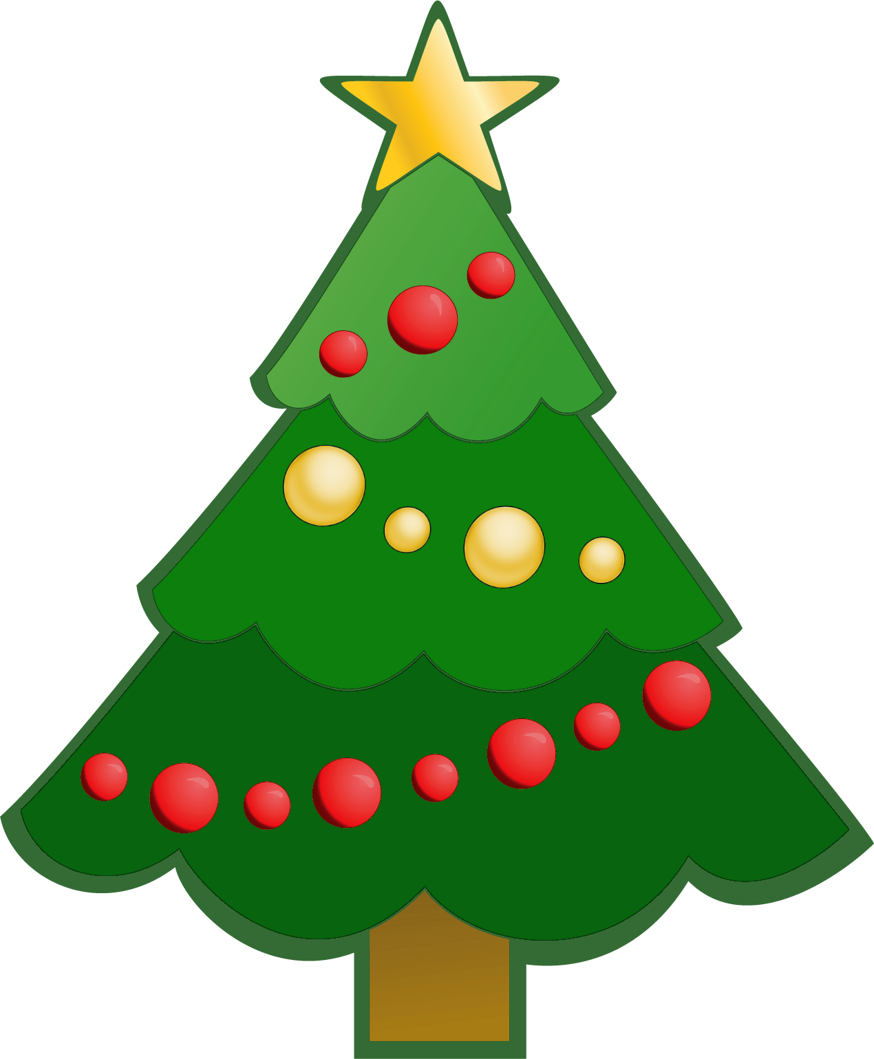Christmas Tree With Presents Clipart | Free Download Clip Art ...