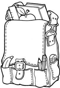 Backpack Coloring Page - Free Clipart Images