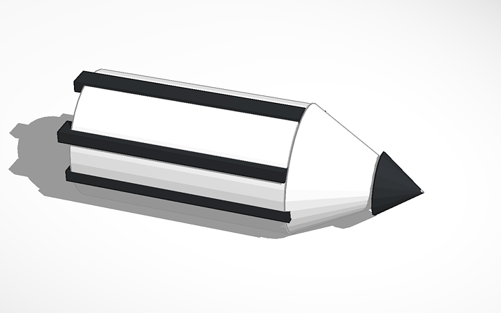 3D design black 'n' white pencil by PPD423 | Tinkercad