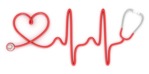 Heartbeat stethoscope clipart