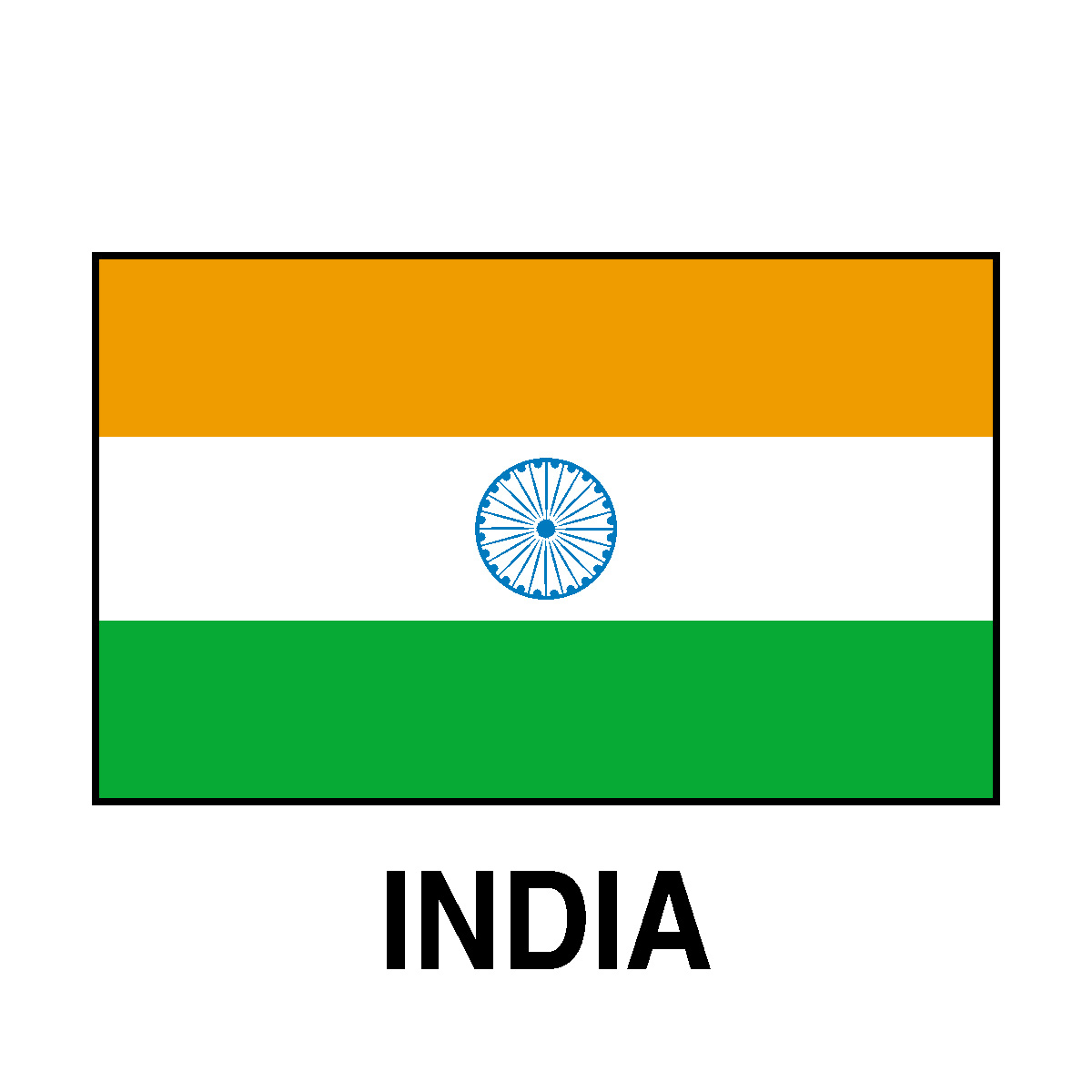 Flag of india clipart