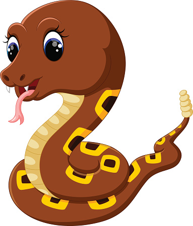 Cartoon Of A Rattle Snakes Clip Art, Vector Images & Illustrations ...
