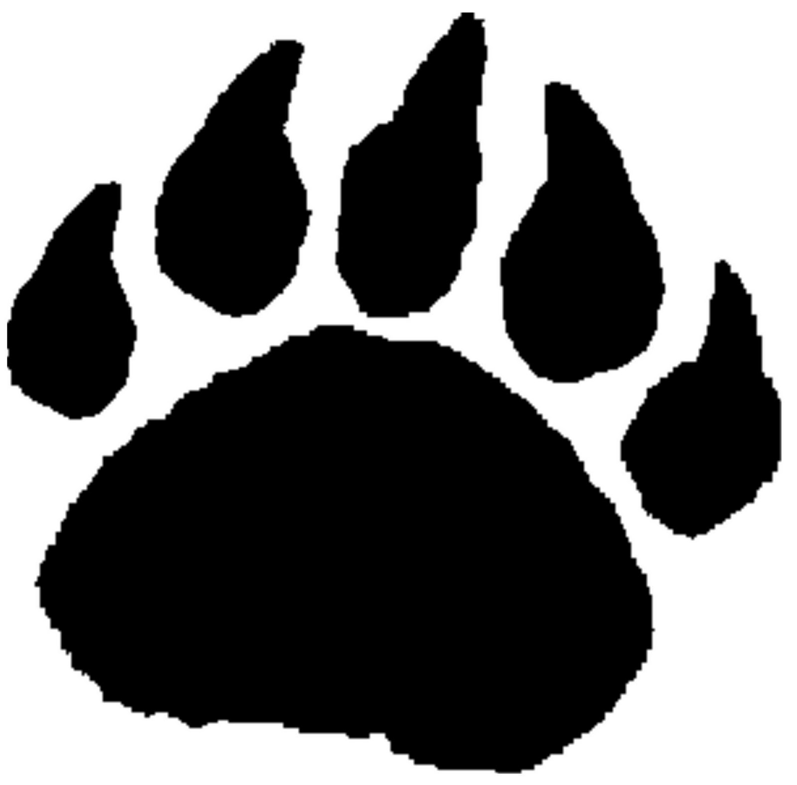 Grizzly bear paw clipart