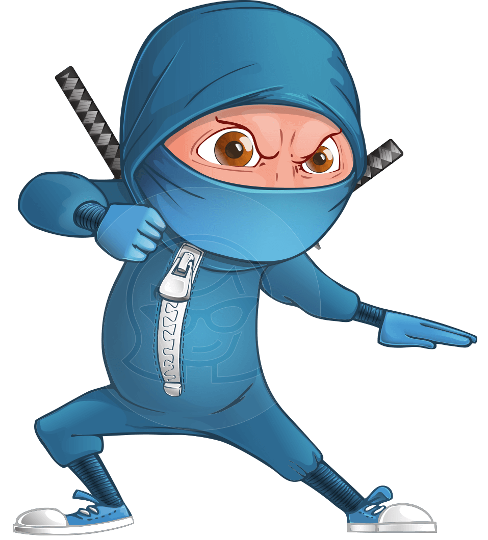 Ninja Cartoon Characters Vector | GraphicMama