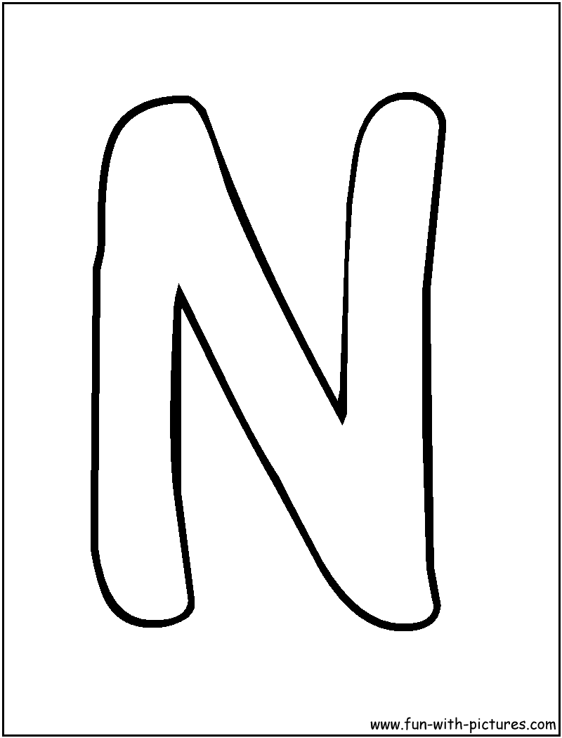 Clipart bubble letter for n