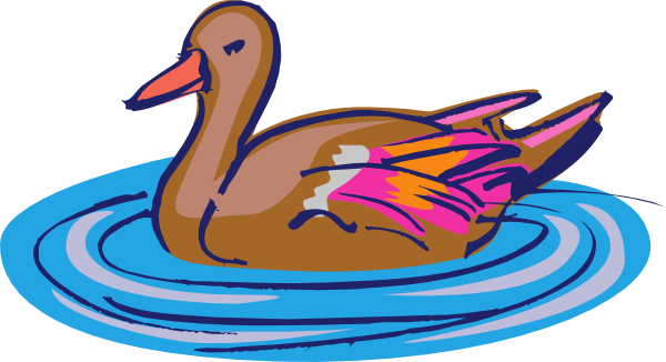Duck Swimming in Water Clip Art – Clipart Free Download