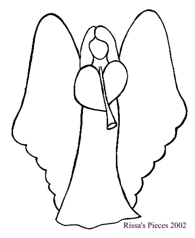 free angel outline clip art - photo #7