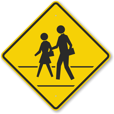 Pedestrian Crossing Symbol Sign , SKU: K-6544
